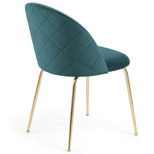 Teal chair gold online legs